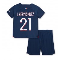 Paris Saint-Germain Lucas Hernandez #21 Replica Home Minikit 2023-24 Short Sleeve (+ pants)